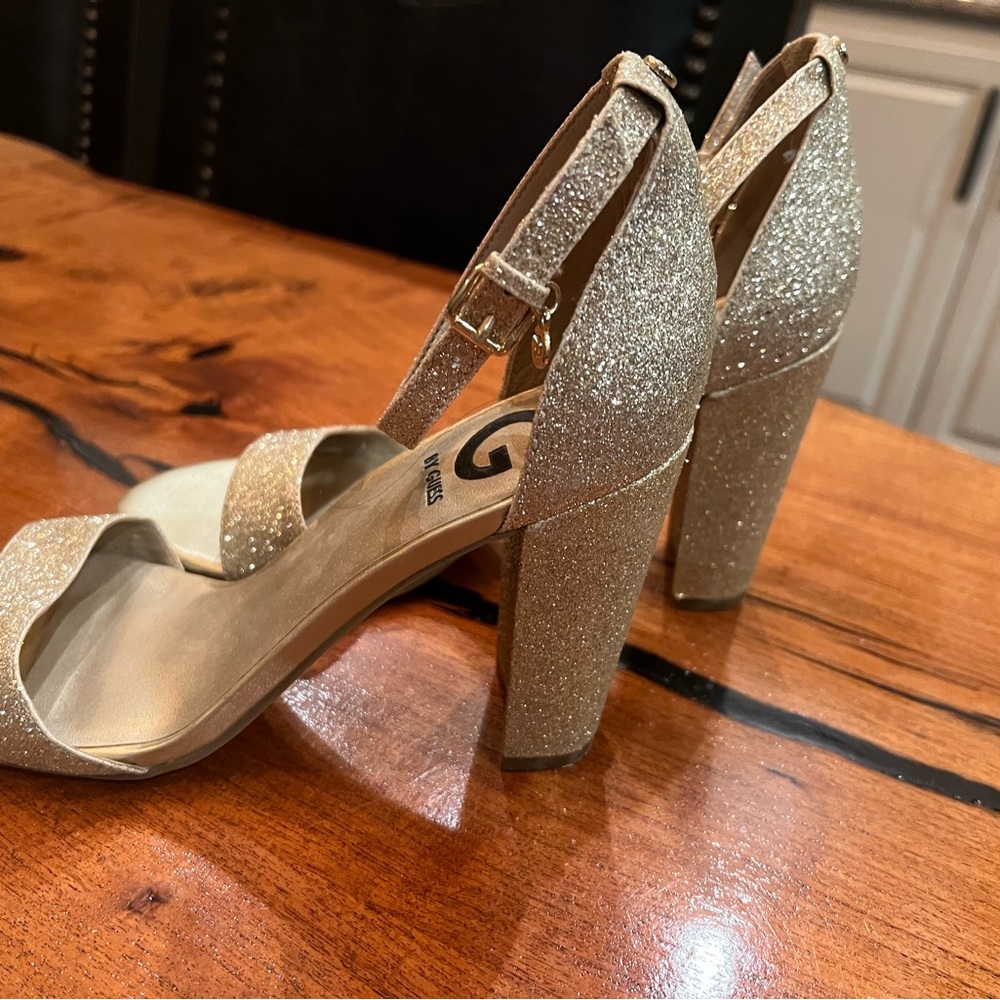 Gold Sparkly GUESS Heels